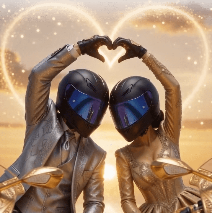 Golden Bike Couple